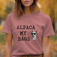 Alpaca My Bags T-Shirt, Funny Alpaca Shirt, Cute Llama Graphic Tee, Animal Pun Shirt, Adorable Alpaca Top, Humorous Gift Idea