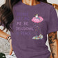 Please Let Me Be Delusional in Peace Shirt, Cute Graphic Tee, Funny Quote T-Shirt, Sarcastic Tee for Women, Cozy Casual Tops