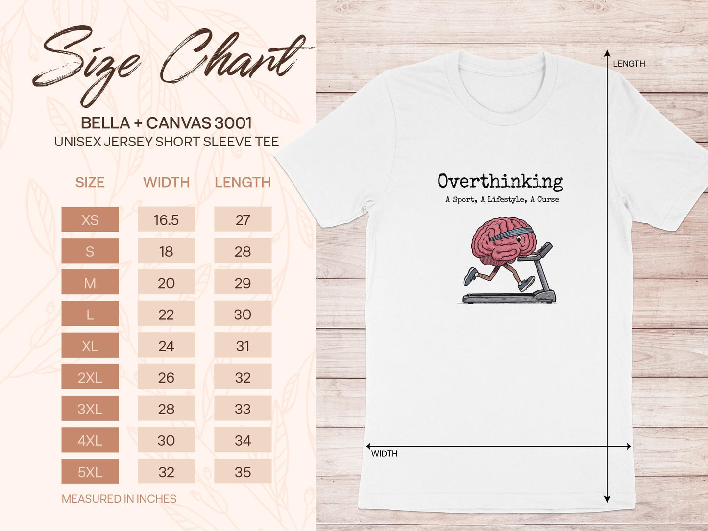 Overthinking T-Shirt, Brain Running Shirt, Mental Health Awareness Tee, Mindfulness Shirt, Anxiety Relief Tee, Funny Graphic T-Shirt