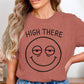 Funny High There Smiley Face T-Shirt, Cute Graphic Tee, Casual Unisex Shirt, Trendy Summer Top, Cool Statement Apparel