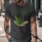 Just Roll With It T-Shirt, Relaxed Graphic Tee, Cannabis Leaf Shirt, Cool Weed Graphic T-Shirt, Stoner Humor Tee, Funny Casual Shirt
