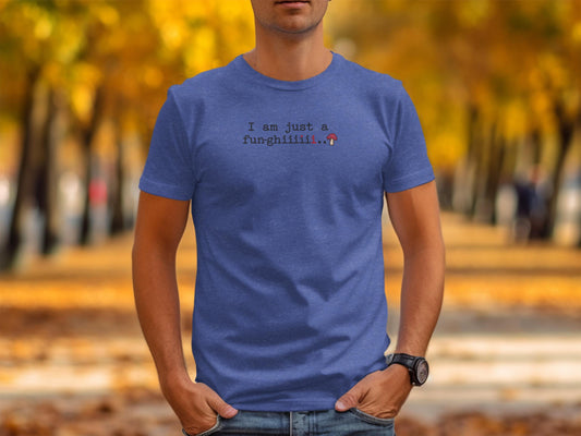 Funghi Tshirt, Cute Mushroom T-shirt, Funny Nature Tee, Casual Autumn Outfit Tshirt, Unique Graphic Tee for Men