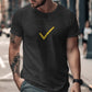 Graphic T-Shirt, Yellow Checkmark Tee, Casual Streetwear, Men&#39;s Trendy Shirts, Cool Graphic Tops for Men, Urban Style T-Shirts