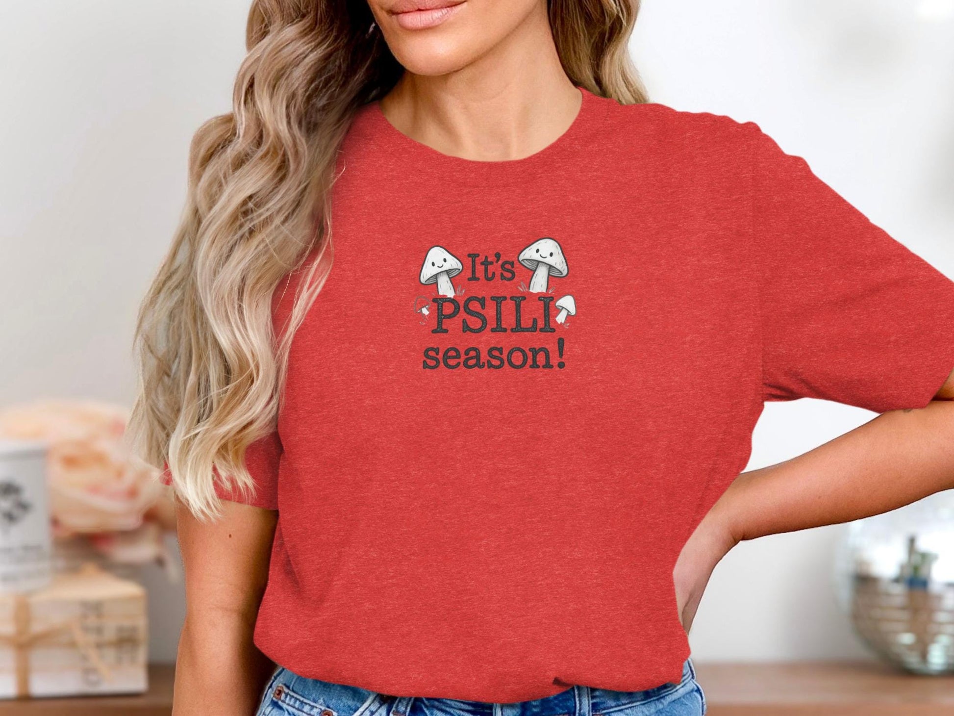 It&#39;s PSILI Season Shirt, Mushroom Lover Gift Tee, Psychedelic Enthusiast Top, Fun Fungi Graphic T-shirt, Casual Tee for Women