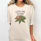 Funny Sloth T-Shirt, Leaf Me Alone Graphic Tee, Humor Cute Animal Shirt, Relaxed Fit Casual Top, Women&#39;s Novelty Tee