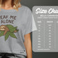 Leaf Me Alone Sloth Unisex Shirt, Funny Sloth T-Shirt, Cute Graphic Tee for Women and Men, Casual Short Sleeve Top