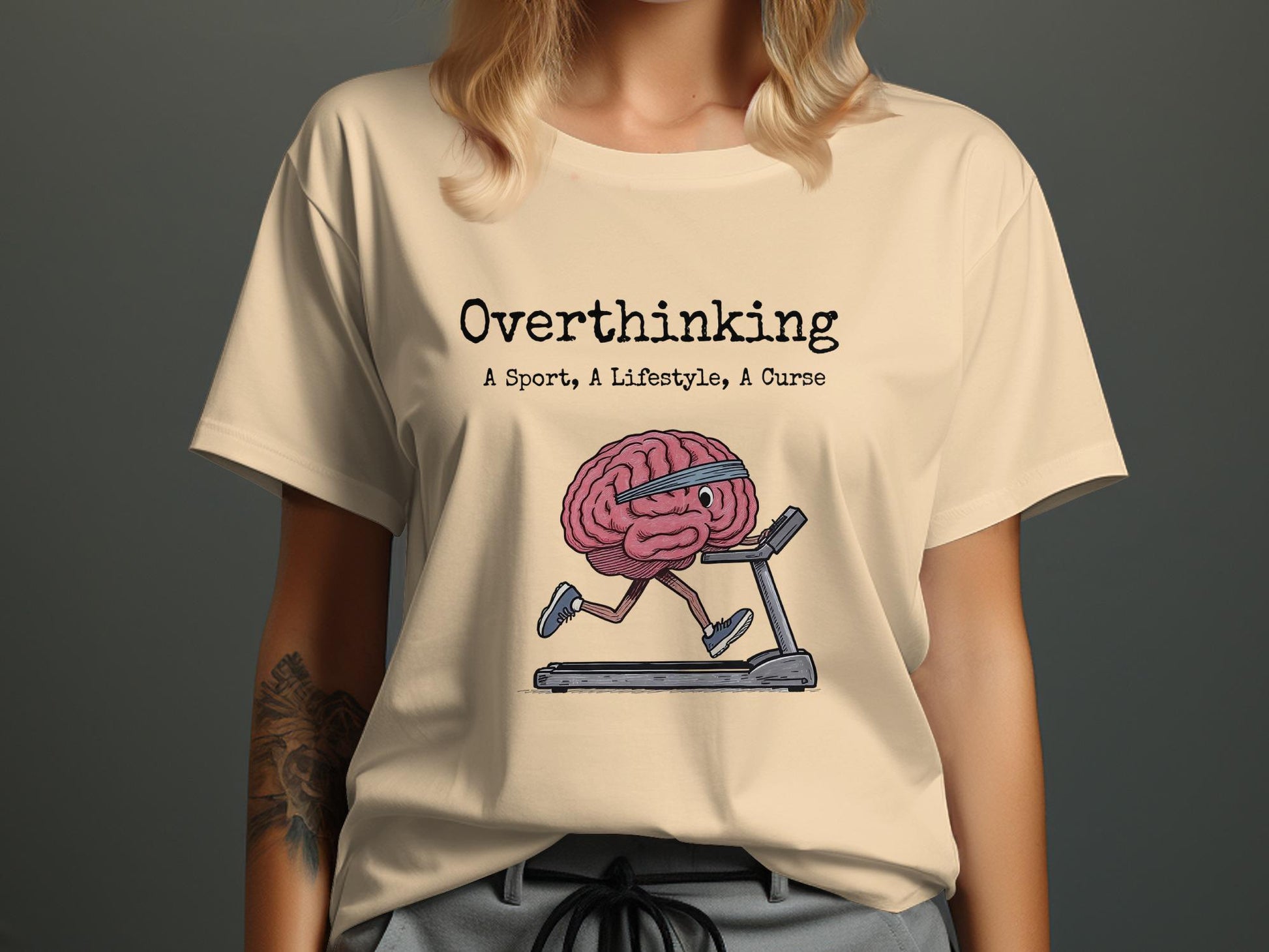 Overthinking A Sport A Lifestyle A Curse T-shirt, Funny Graphic Tee, Casual Unisex Shirt, Gift for Overthinkers