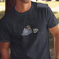 Funny T-Shirt for Men, Emotionally Allergic to Mornings, Nope Coffee Mug Graphic Tee, Casual Novelty Shirt, Gift for Him