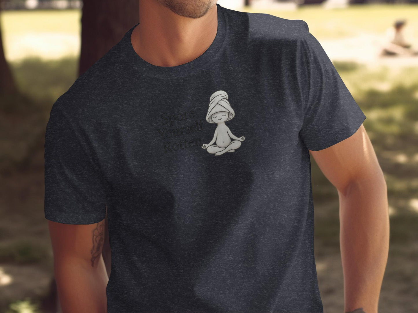 Funny Yoga T-Shirt, Meditation Shirt, Quirky Graphic Tee, Unique Workout Shirt, Yoga Lover Gift, Cute Fitness Shirt, Zen Cartoon Tee