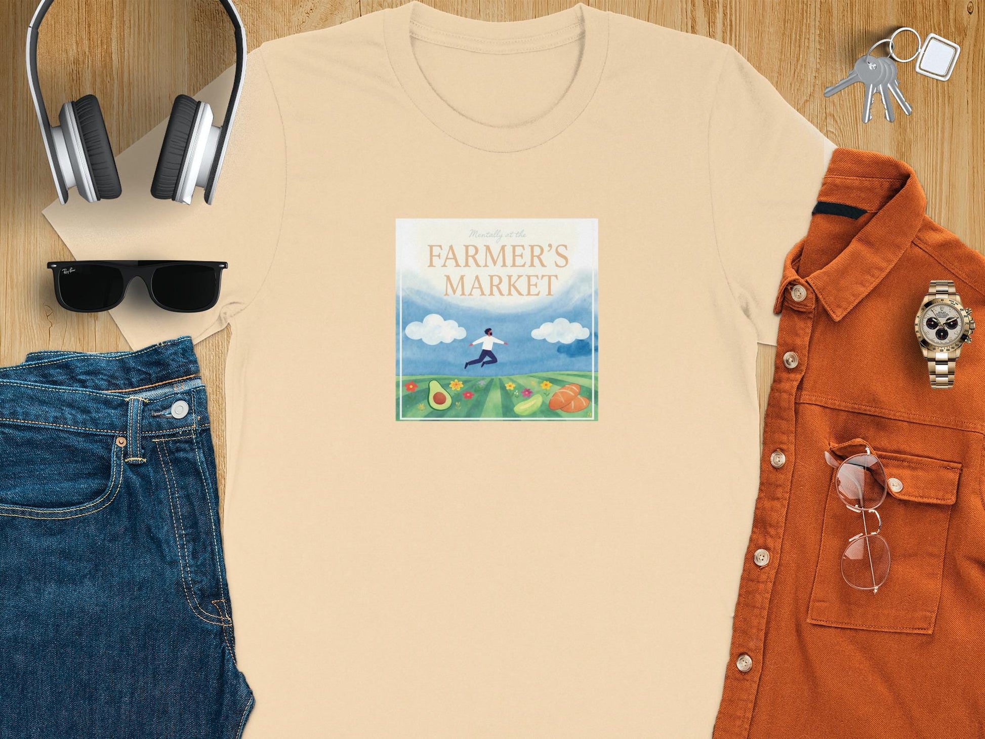 Farmers Market T-Shirt, Country Living Tee, Farm Life Graphic Shirt, Casual Summer Top, Vintage Farmers Market Apparel